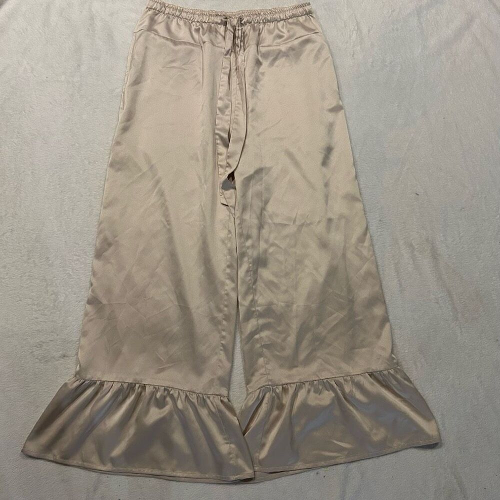 Plum Pretty Sugar Anthropologie flare pajamas bottoms size js unknow measurement